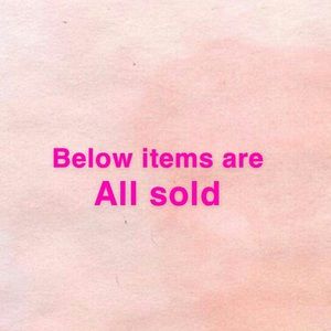 Below this tag, all items are sold.